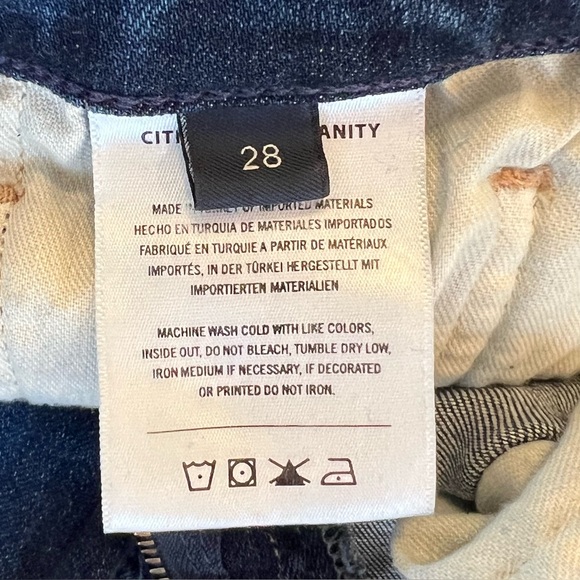 CITIZENS OF HUMANITY Isola High Rise Straight Crop Dark Jeans Women's Size 28 - Picture 15 of 16